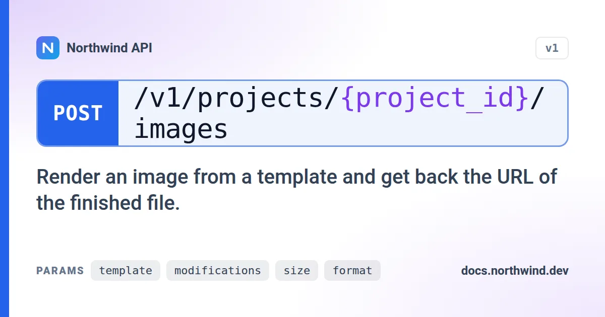 API endpoint Open Graph image template rendered by Shareglint
