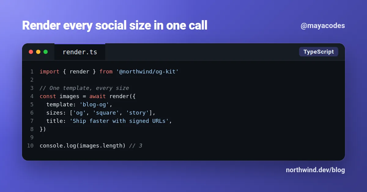Code snippet Open Graph image template rendered by Shareglint