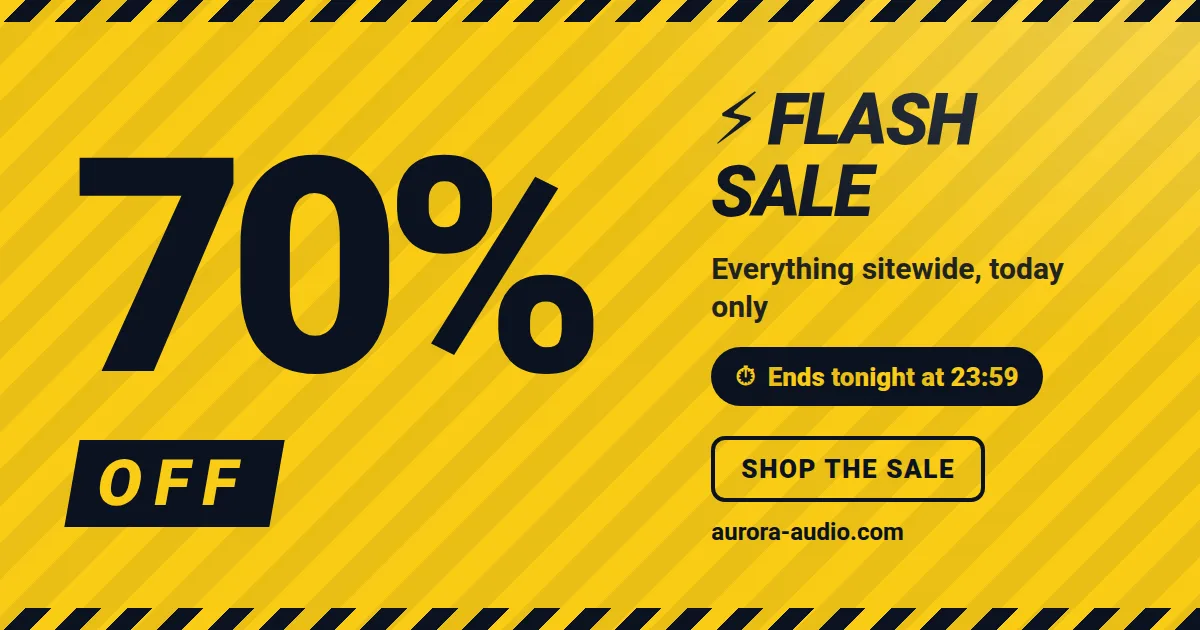 Flash sale Open Graph image template rendered by Shareglint
