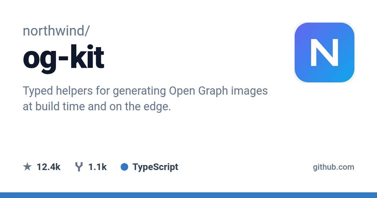 GitHub repository Open Graph image template rendered by Shareglint