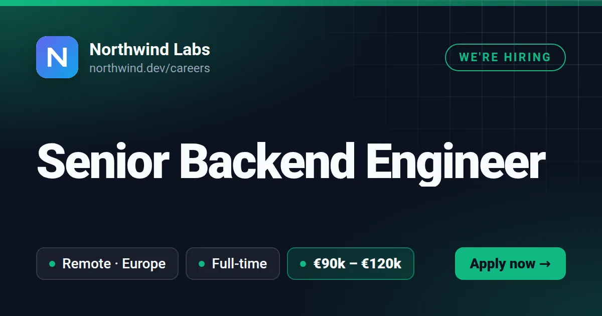 Job posting Open Graph image template rendered by Shareglint
