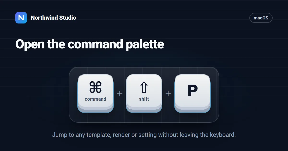 Keyboard shortcut Open Graph image template rendered by Shareglint