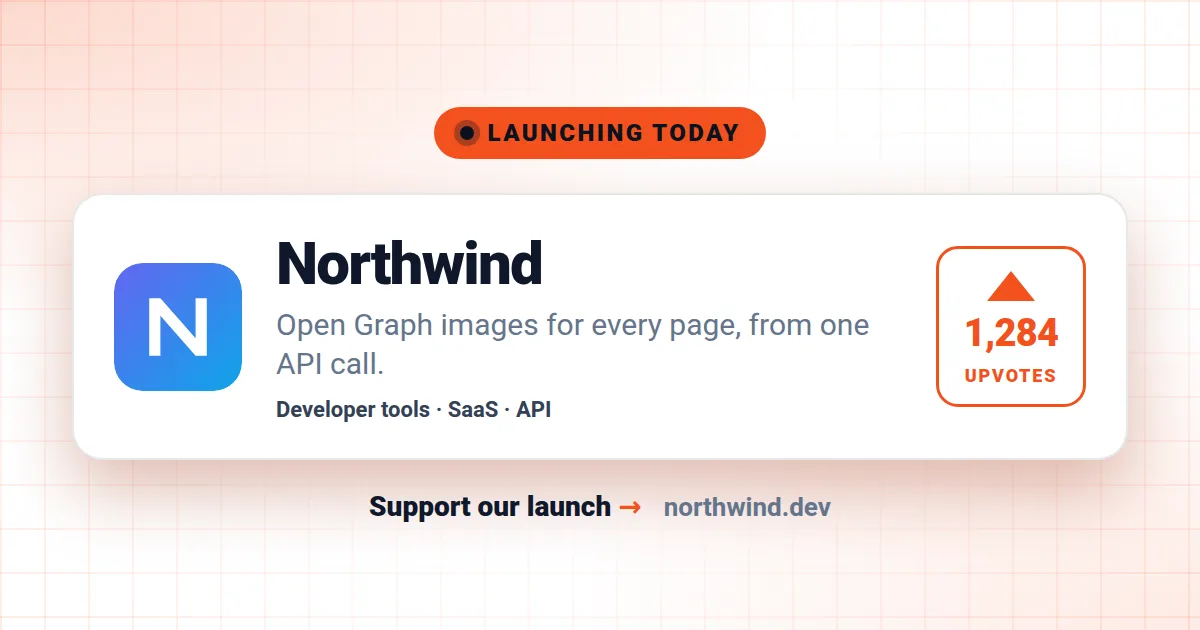Launch day Open Graph image template rendered by Shareglint