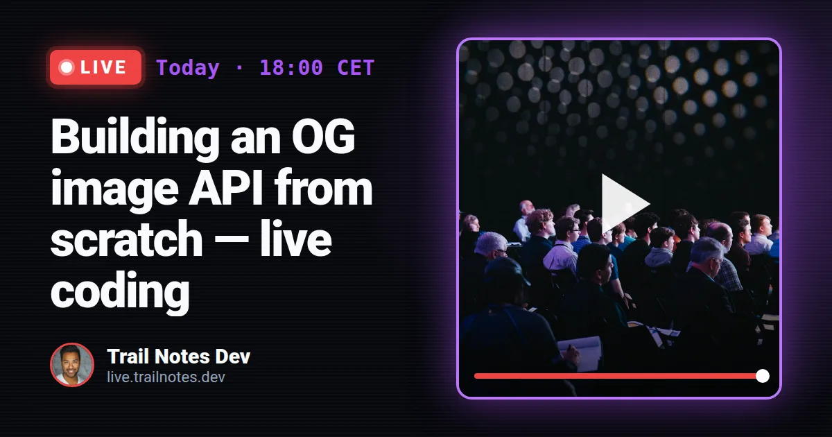 Livestream Open Graph image template rendered by Shareglint