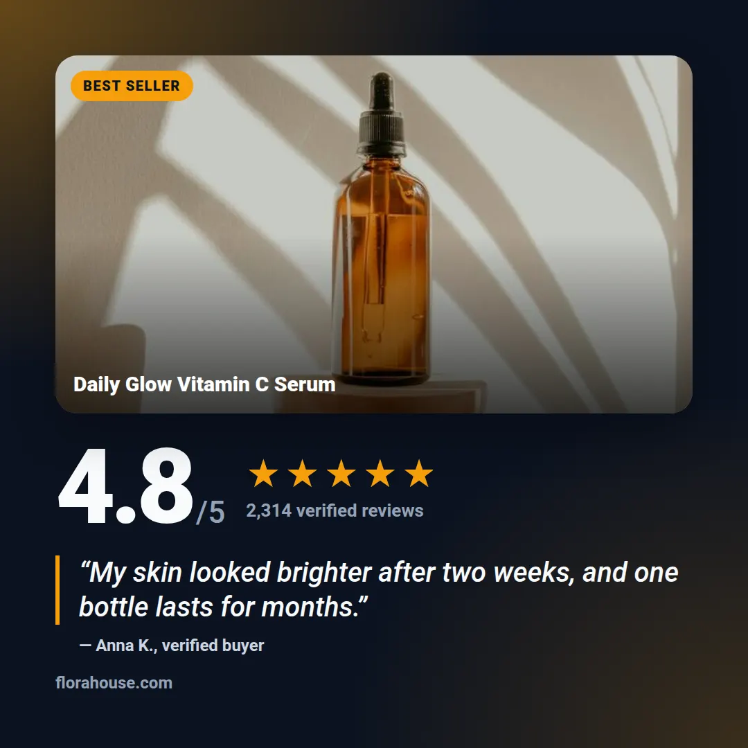 Product rating template at square size (1080×1080)