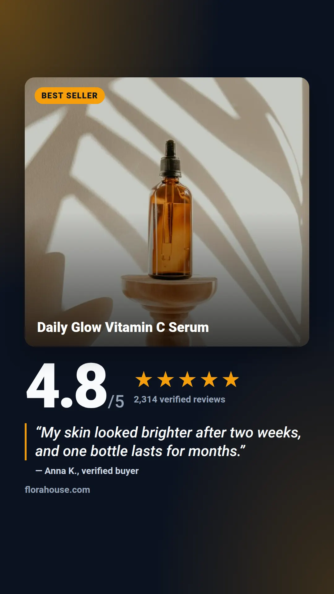 Product rating template at story size (1080×1920)