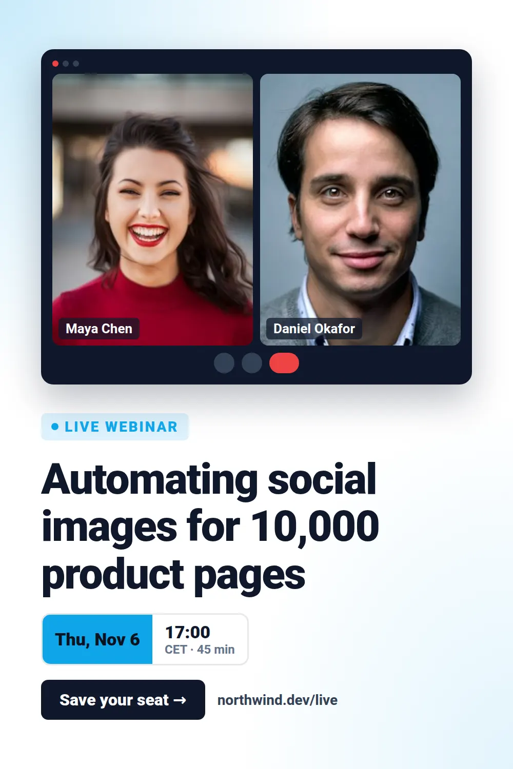 Webinar template at pinterest size (1000×1500)