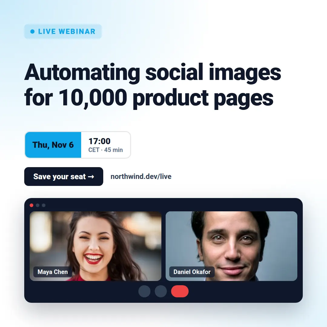 Webinar template at square size (1080×1080)