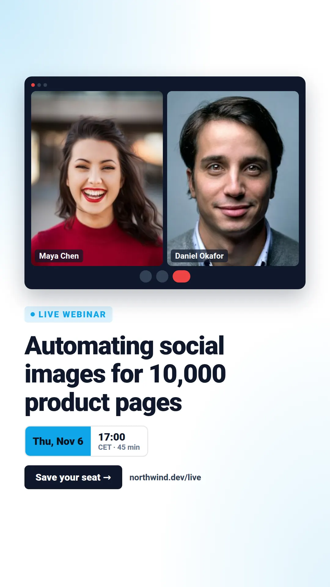Webinar template at story size (1080×1920)