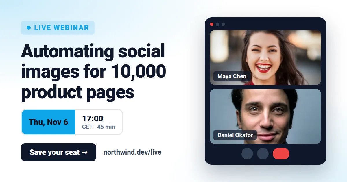 Webinar Open Graph image template rendered by Shareglint