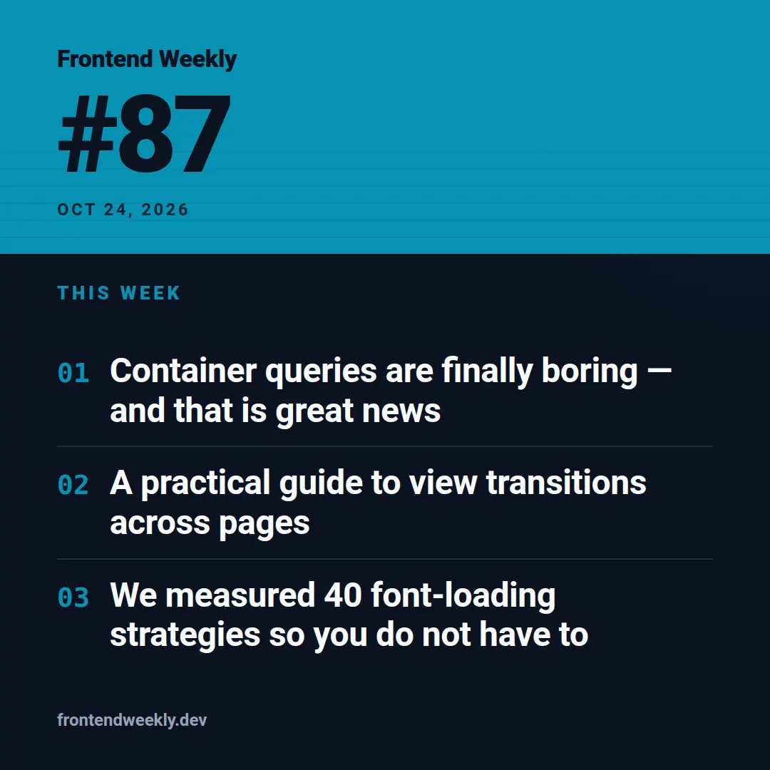 Weekly digest template at square size (1080×1080)