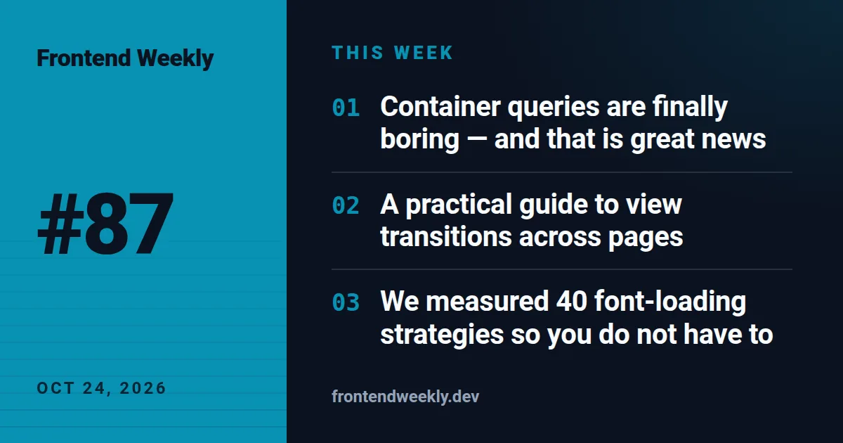Weekly digest Open Graph image template rendered by Shareglint