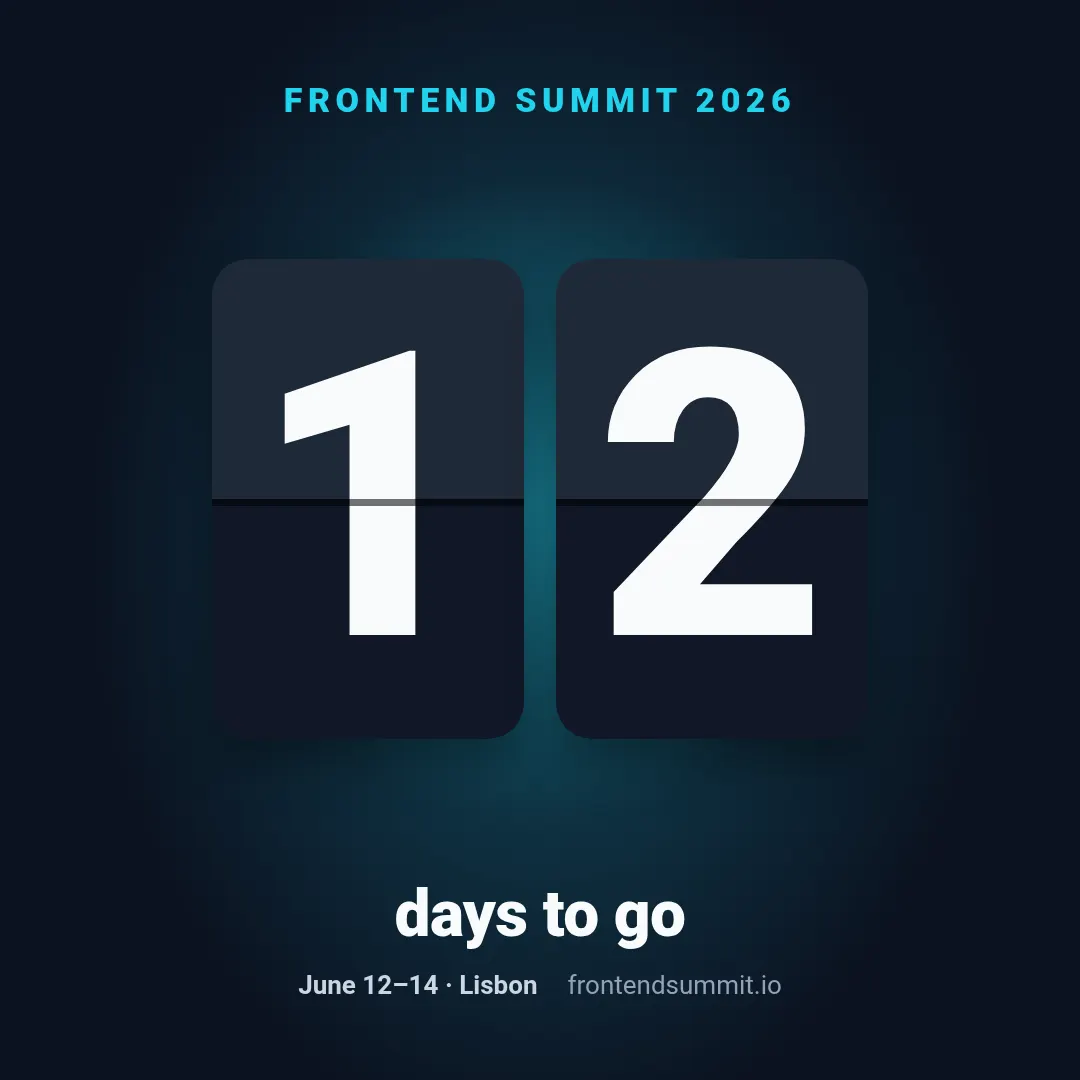 Animated countdown template at square size (1080×1080)