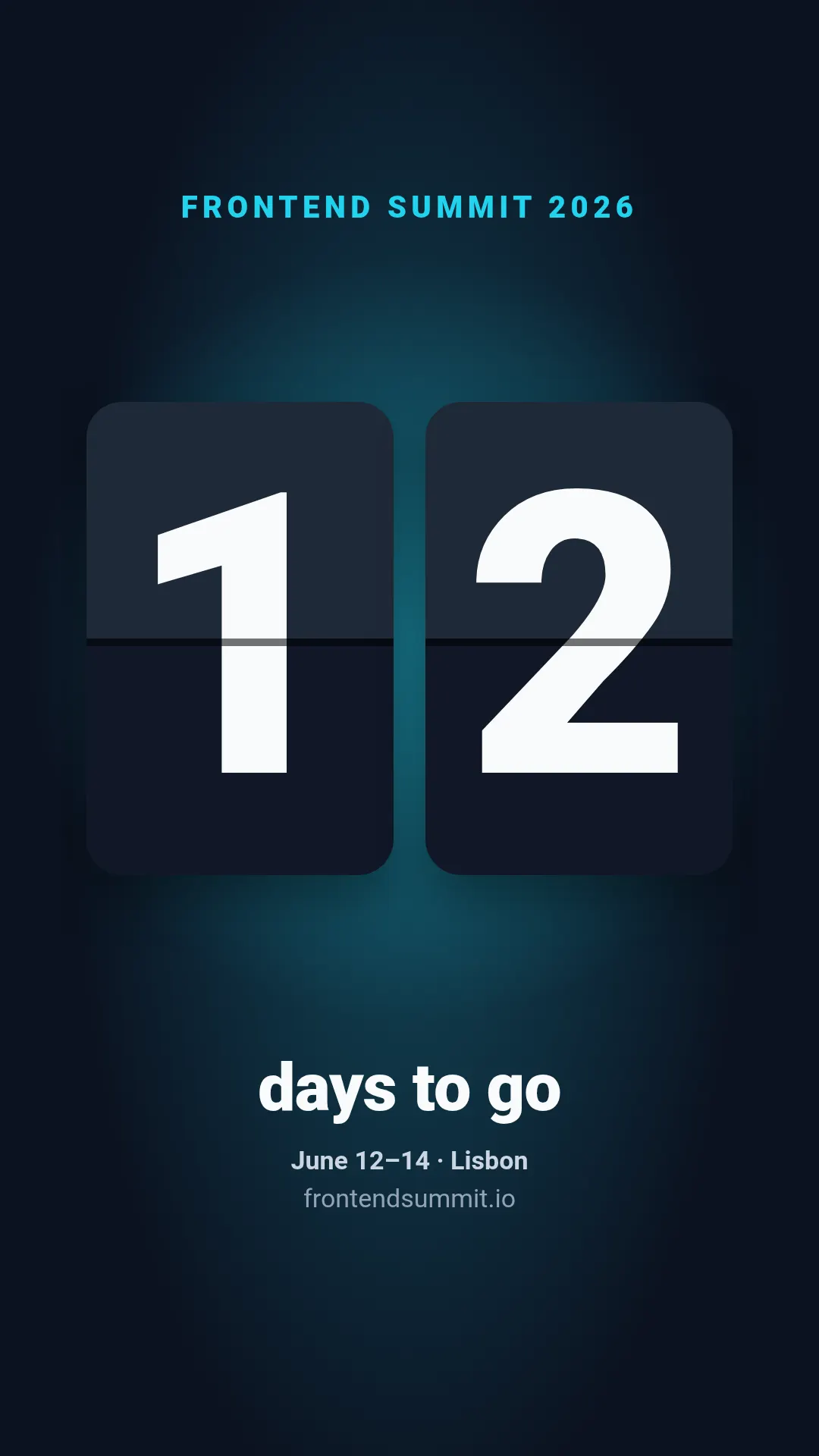 Animated countdown template at story size (1080×1920)