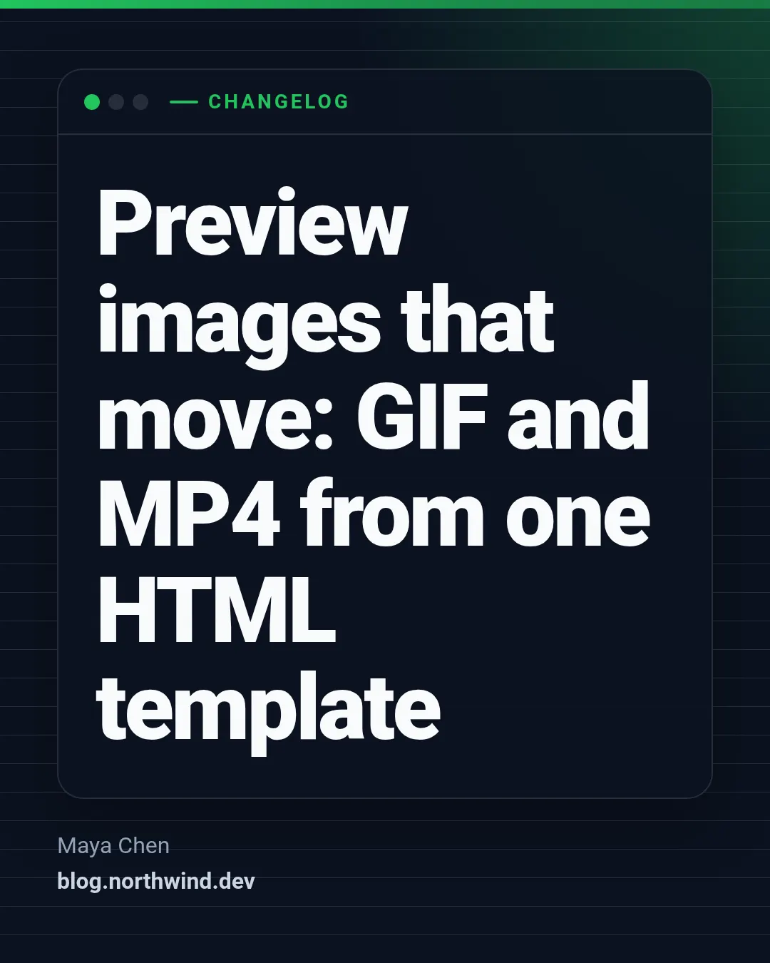Typing headline template at portrait size (1080×1350)