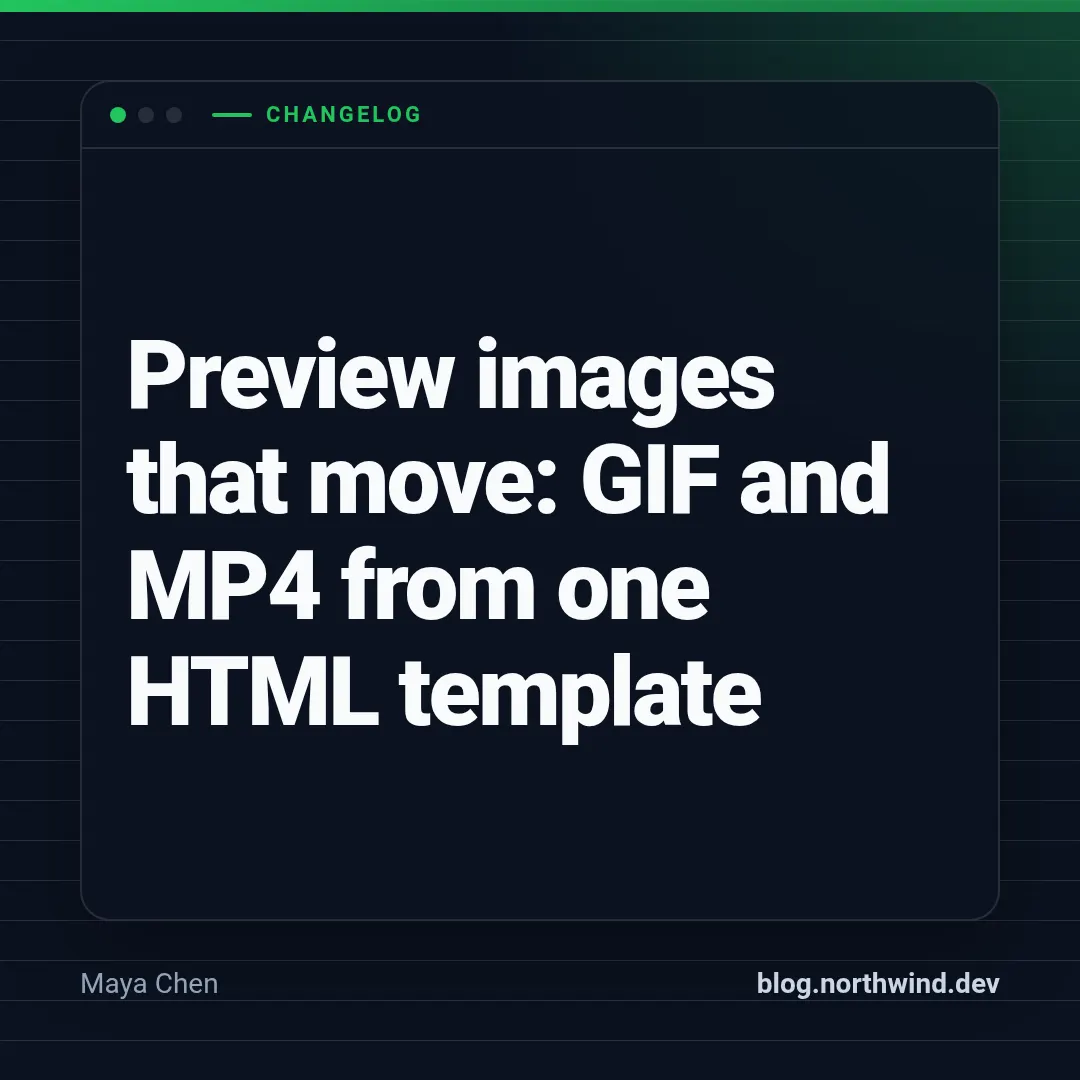 Typing headline template at square size (1080×1080)
