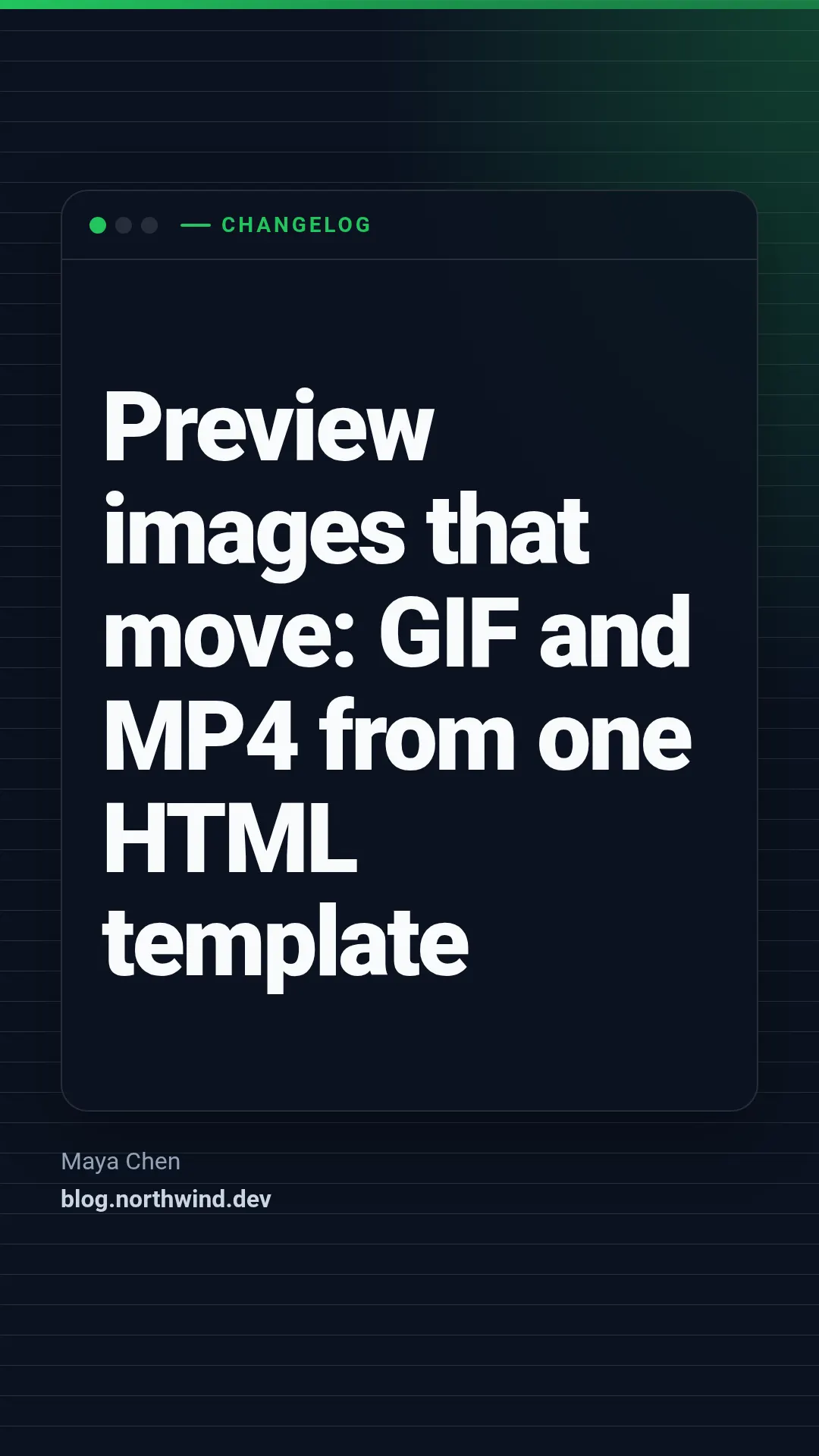 Typing headline template at story size (1080×1920)