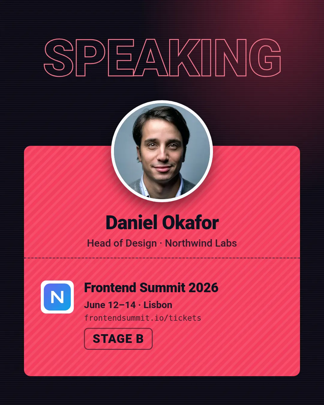 Attending event template at portrait size (1080×1350)