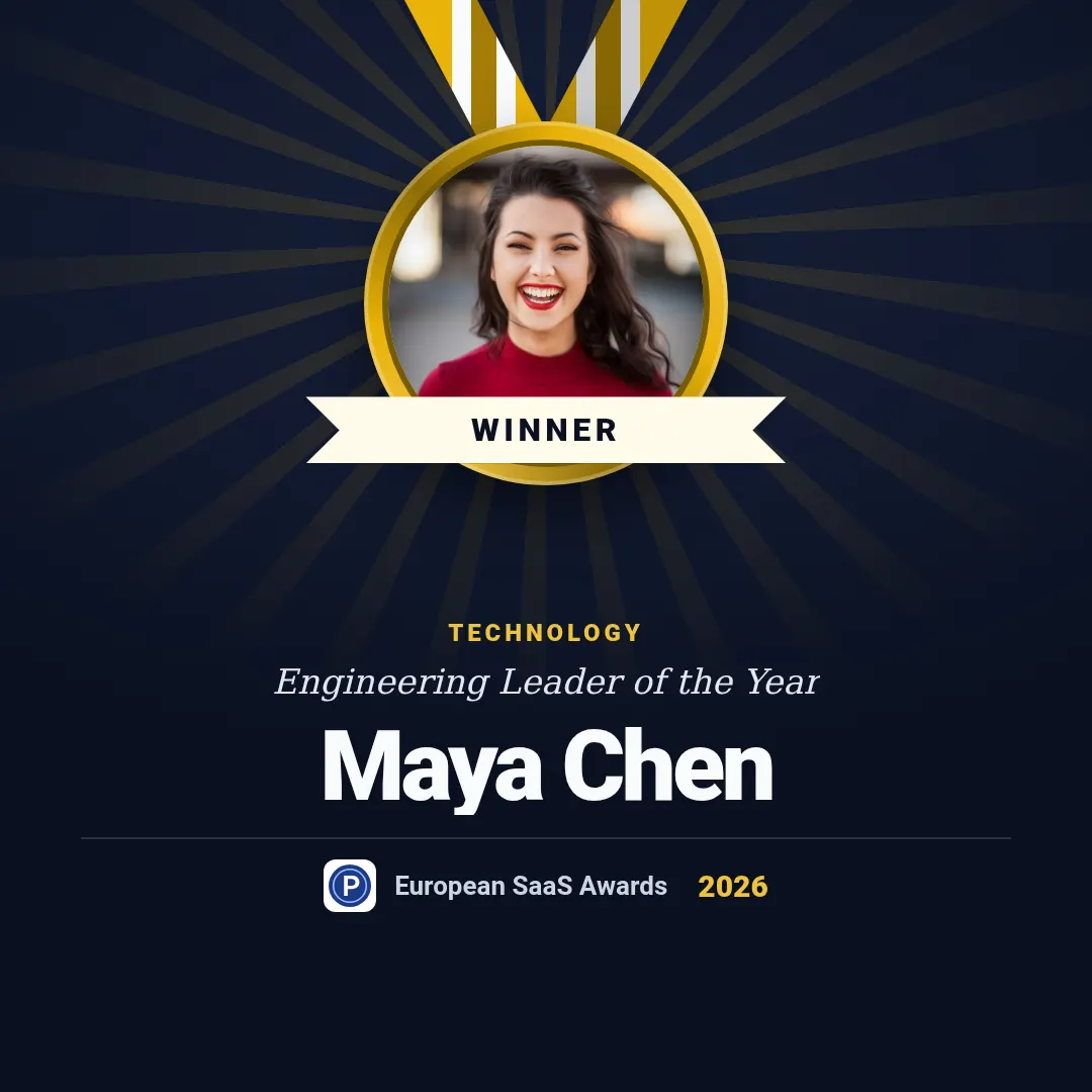 Award achievement template at square size (1080×1080)