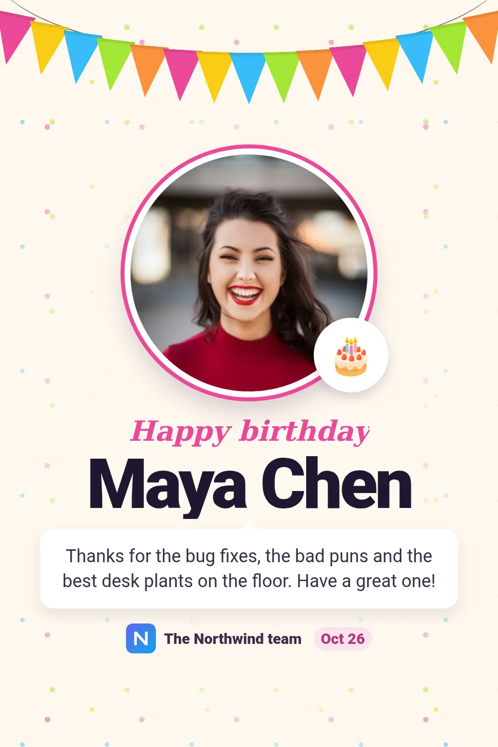 Birthday celebration template at pinterest size (1000×1500)