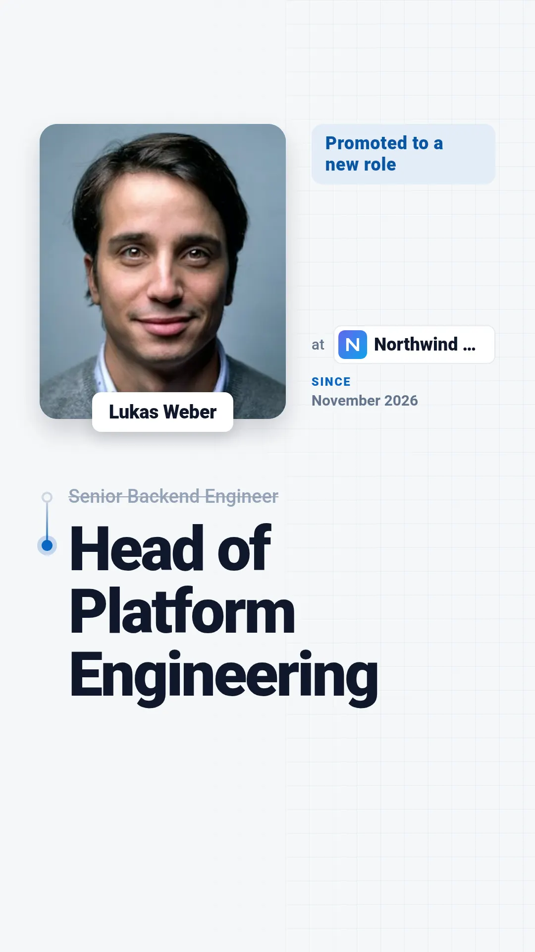 Career new role template at story size (1080×1920)