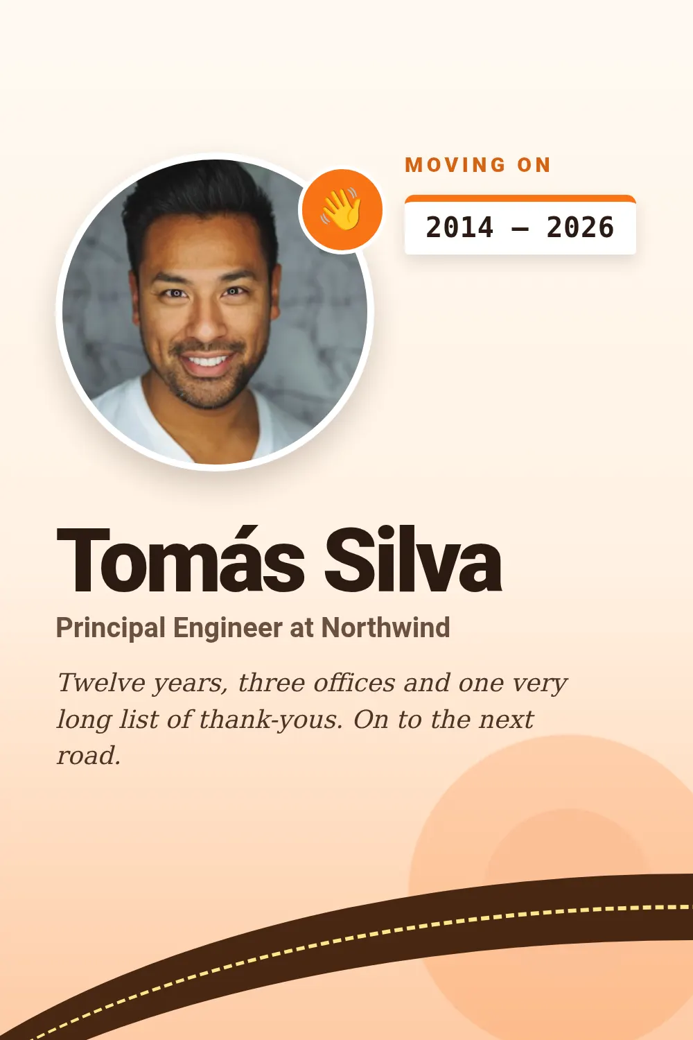 Farewell template at pinterest size (1000×1500)