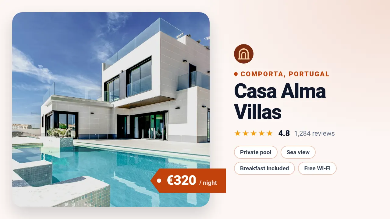 Hotel card template at youtube size (1280×720)