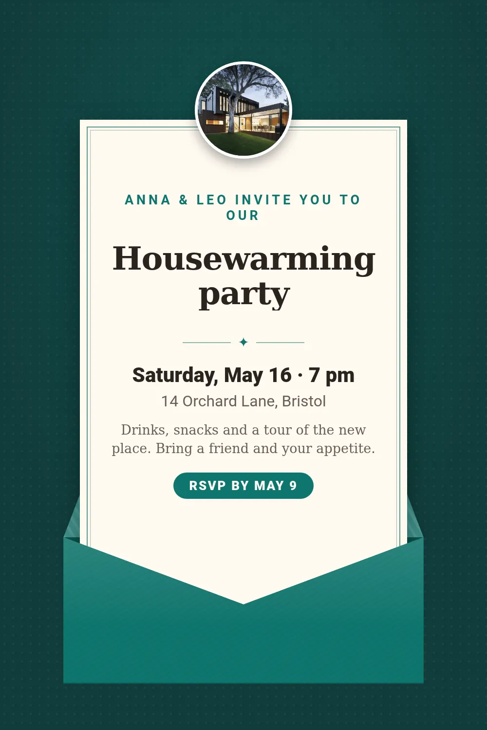 Invitation template at pinterest size (1000×1500)