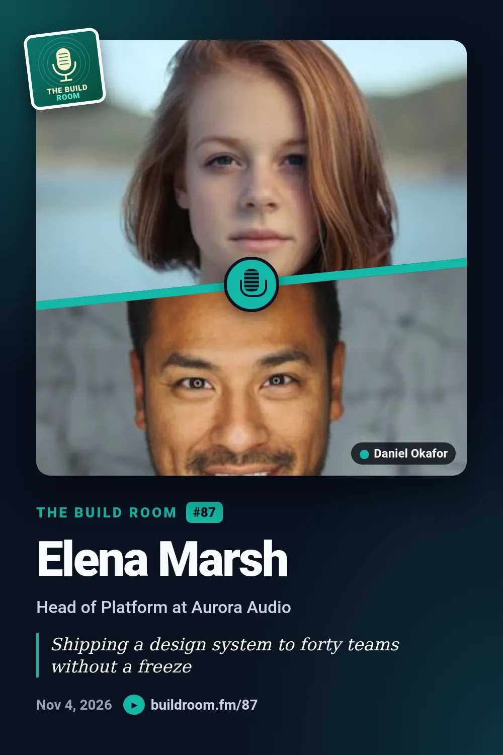 Podcast guest template at pinterest size (1000×1500)