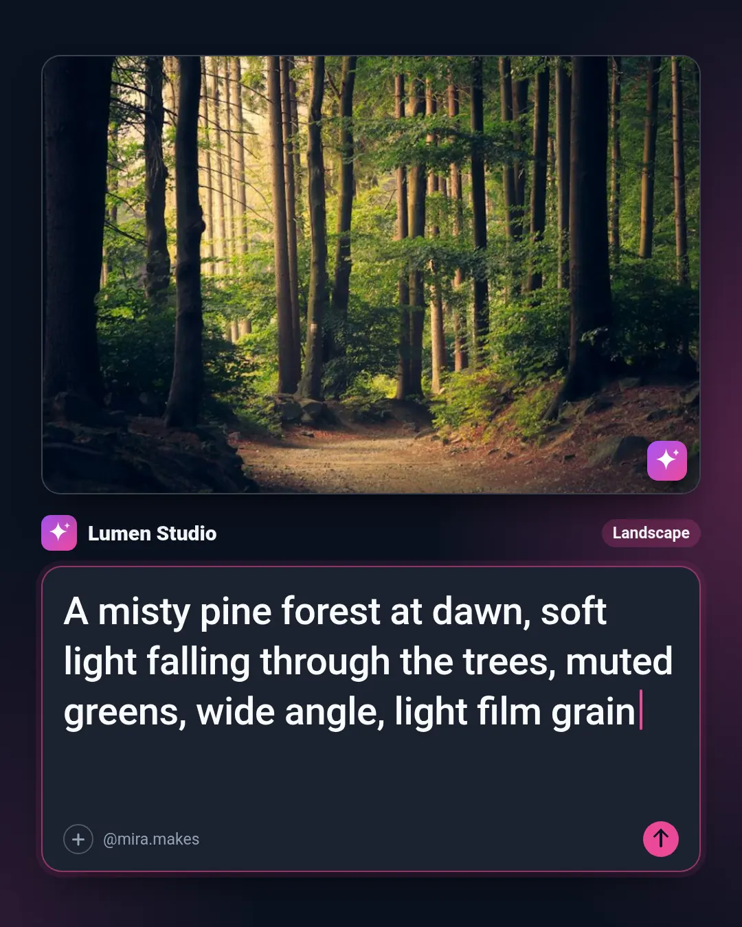 AI prompt card template at portrait size (1080×1350)