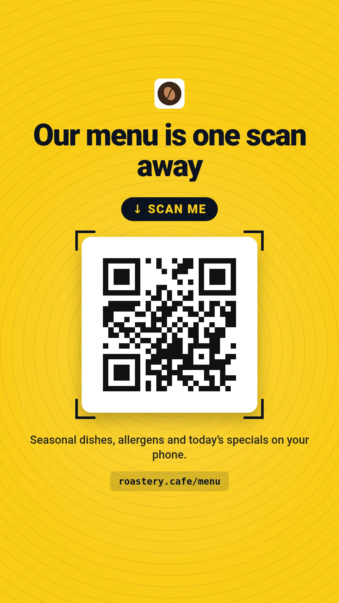 Szablon Karta z kodem QR w rozmiarze story (1080×1920)