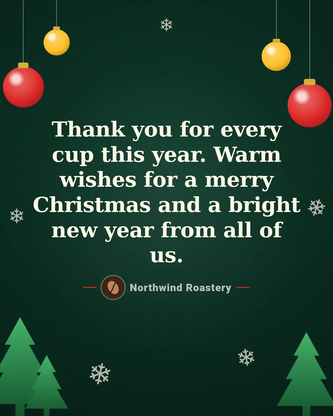 Seasonal greeting template at portrait size (1080×1350)