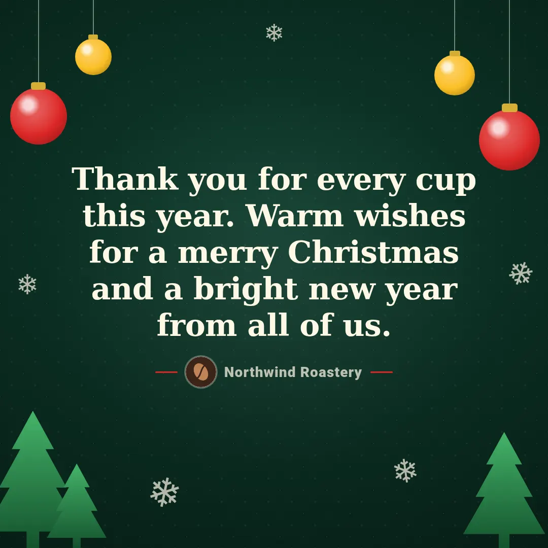 Seasonal greeting template at square size (1080×1080)