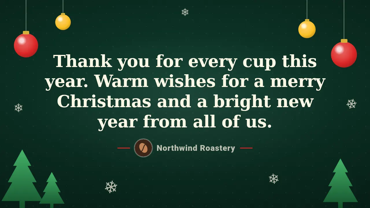 Seasonal greeting template at youtube size (1280×720)
