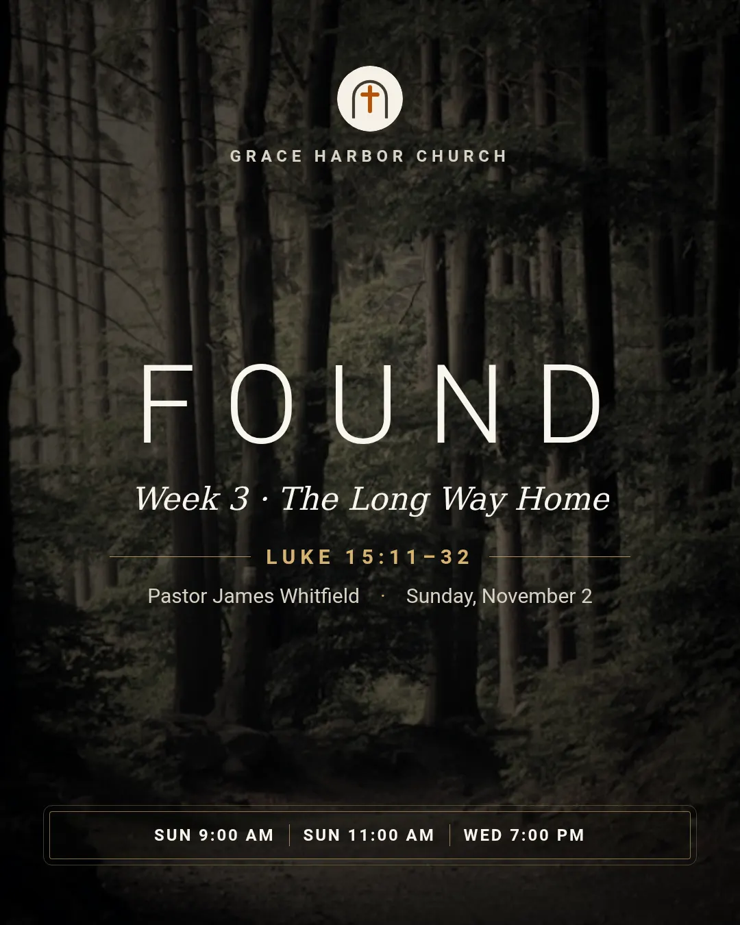 Sermon series template at portrait size (1080×1350)
