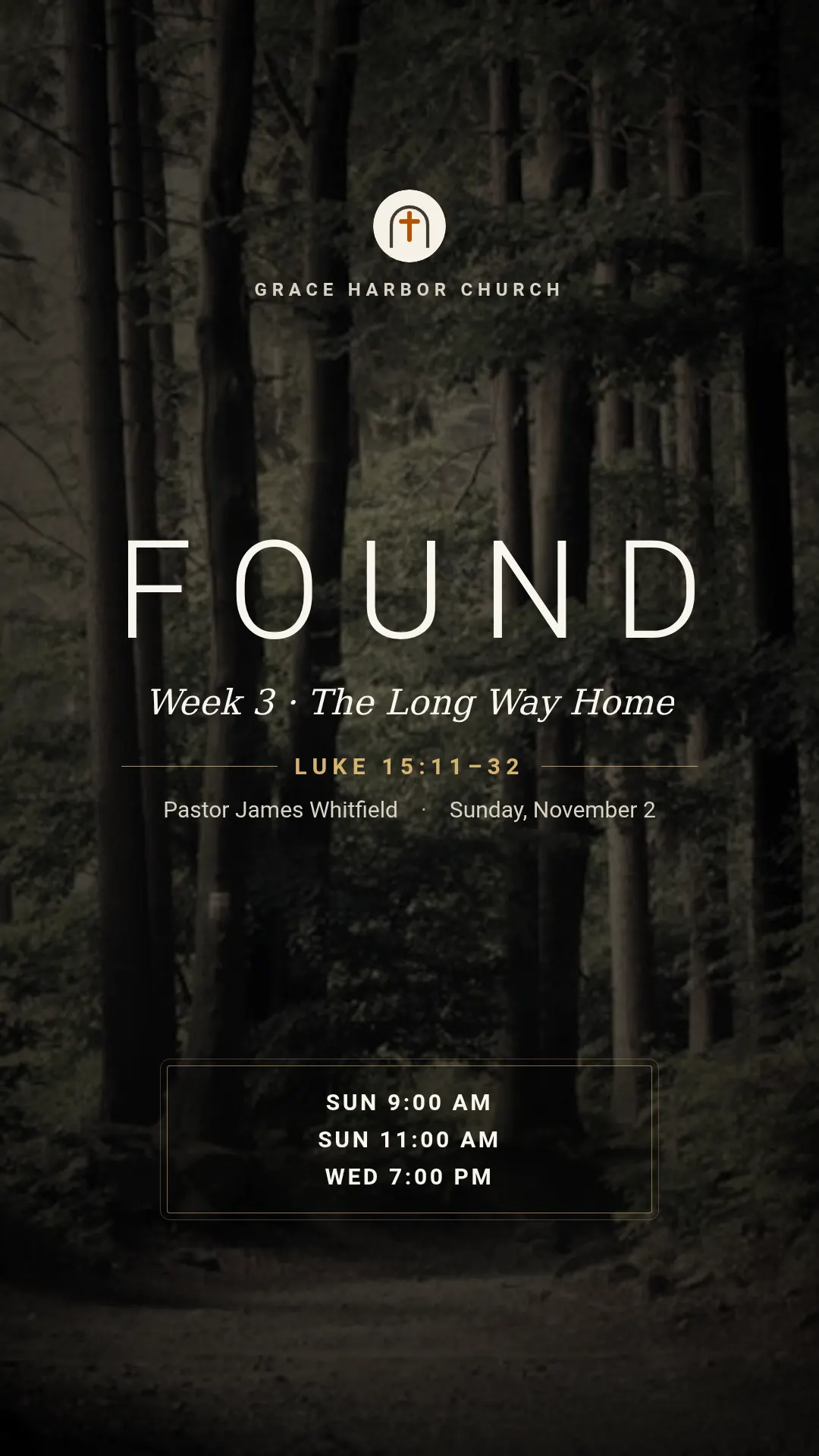 Sermon series template at story size (1080×1920)