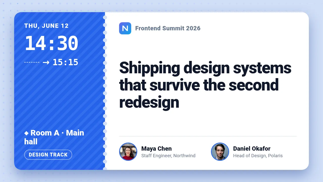 Session card template at youtube size (1280×720)