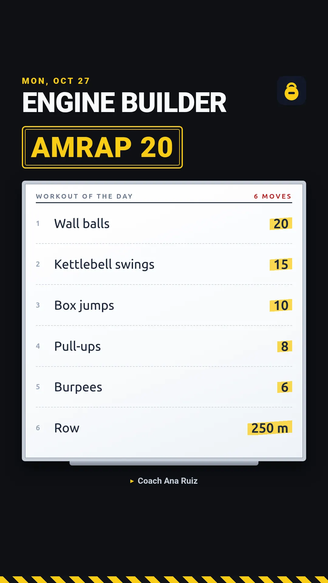 Szablon Trening dnia w rozmiarze story (1080×1920)